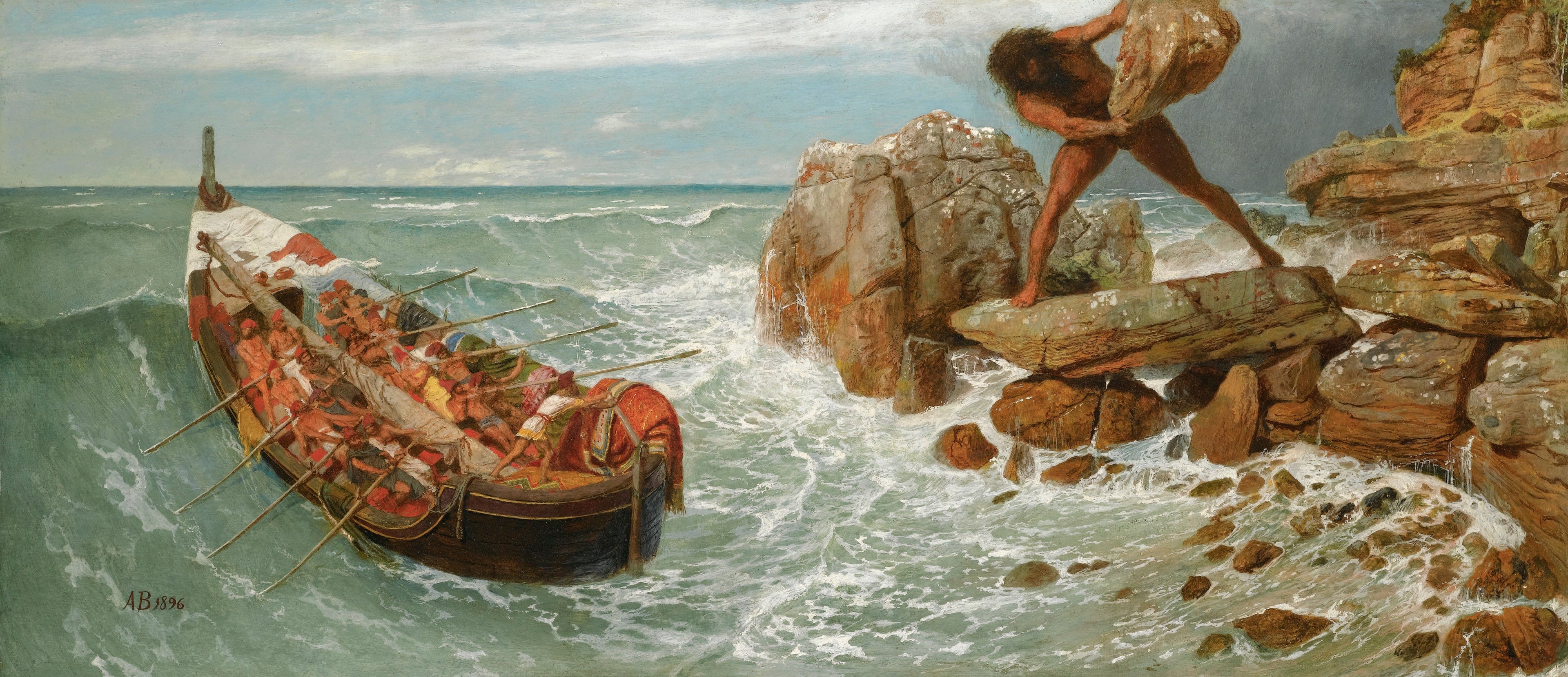 Odysseus and Polyphemus (1896). Arnold Böcklin