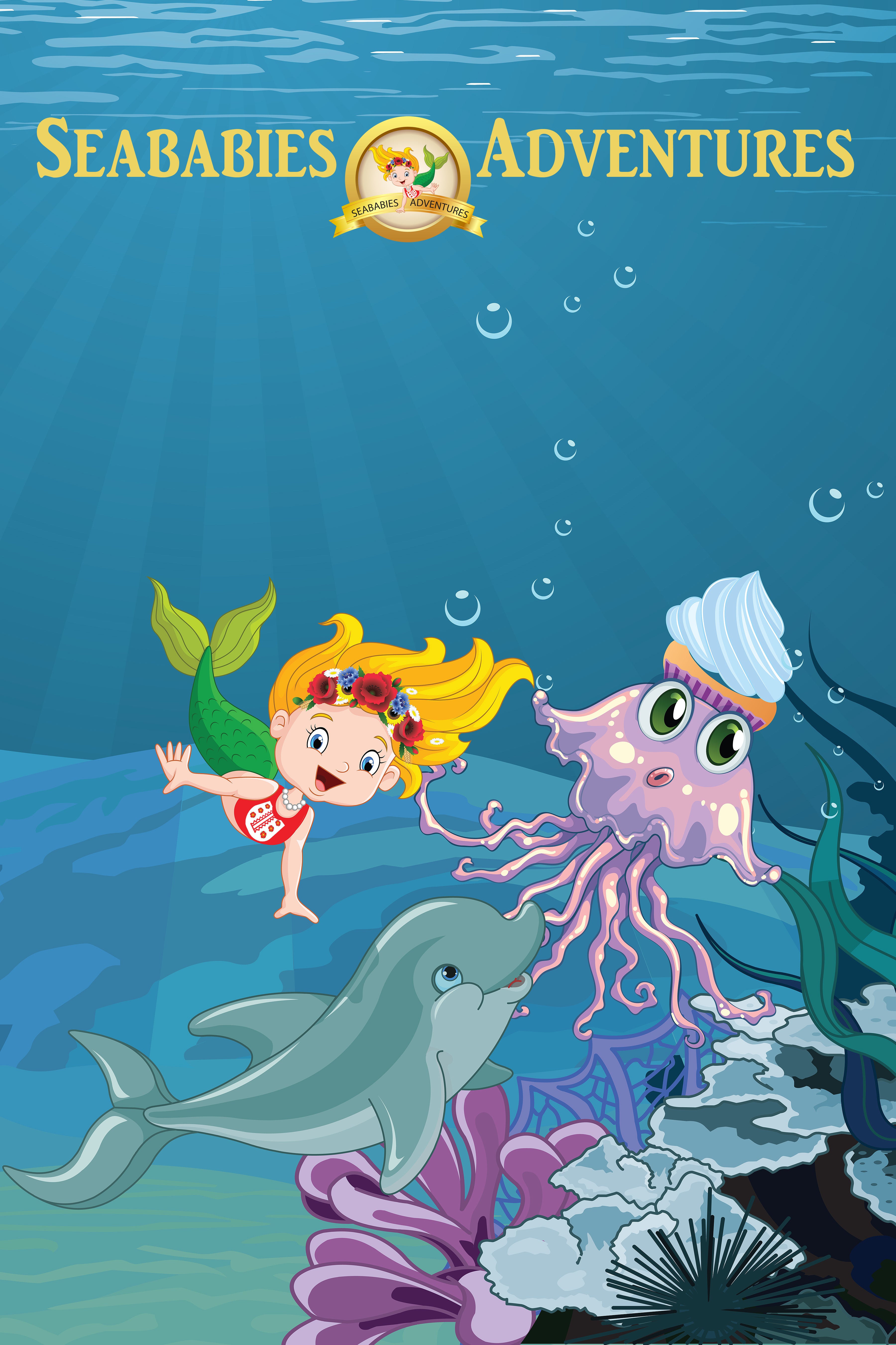 Digital poster for Cupcake's Heroic Day, children's picture book in the Seababies Adventures series by Ronesa Aveela