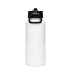 Back of stainless steel water bottle with Bulgarian azbuka - alphabet