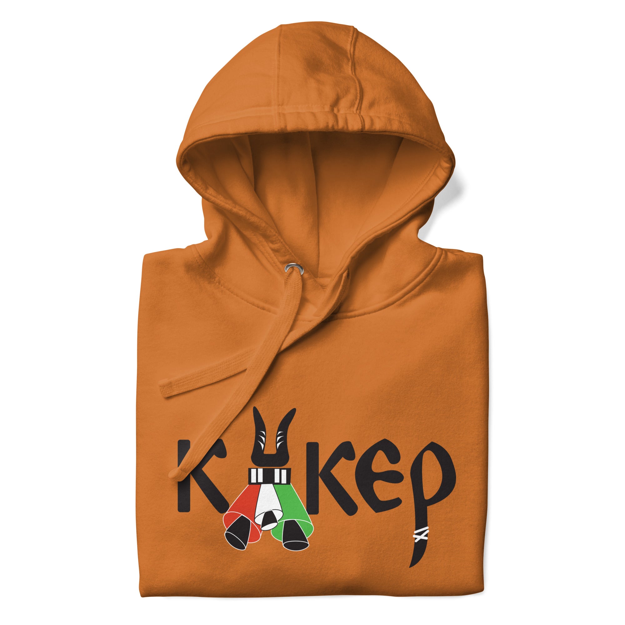 Bulgarian kuker hoodie, stylized with kuker bells. 