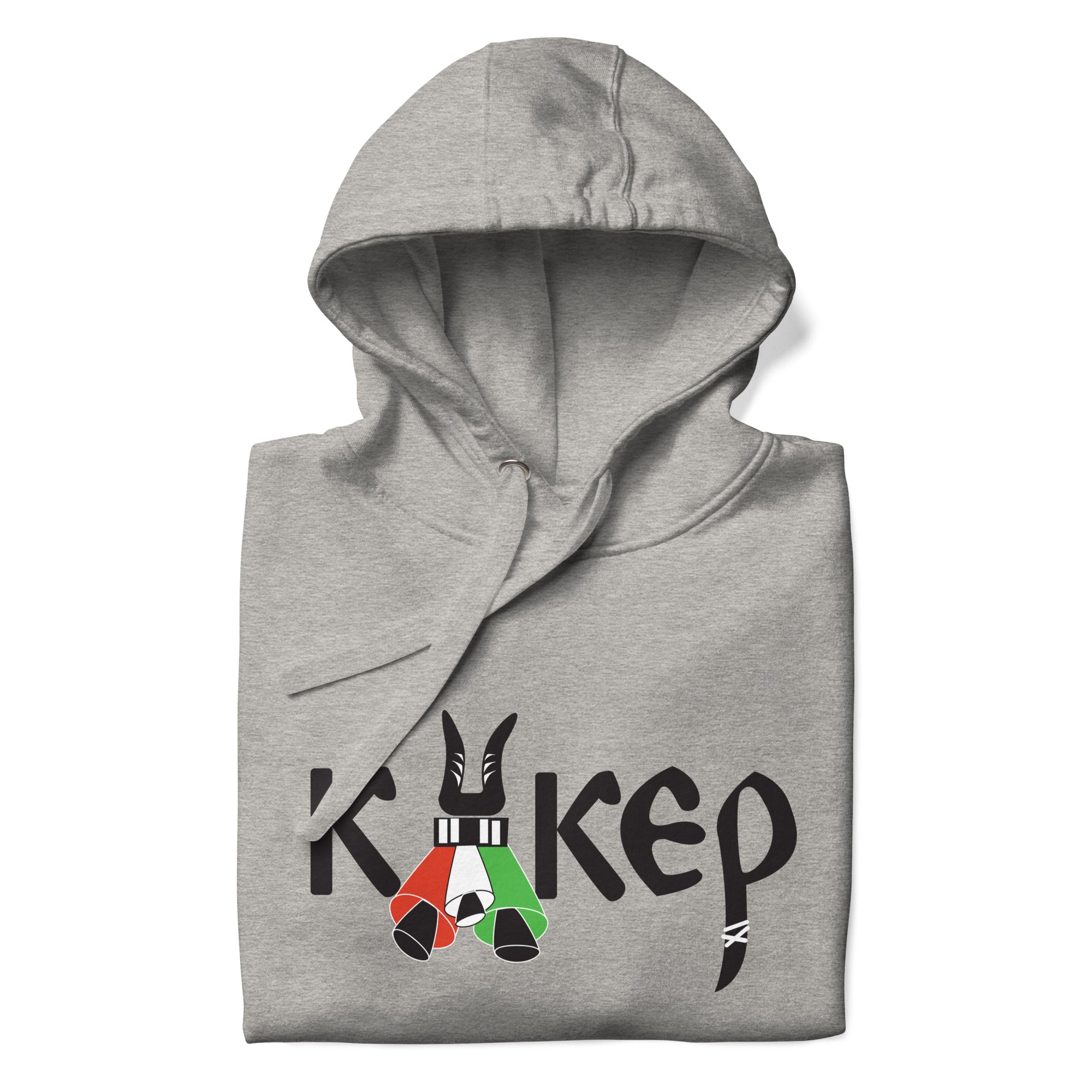 Bulgarian kuker hoodie, stylized with kuker bells. 