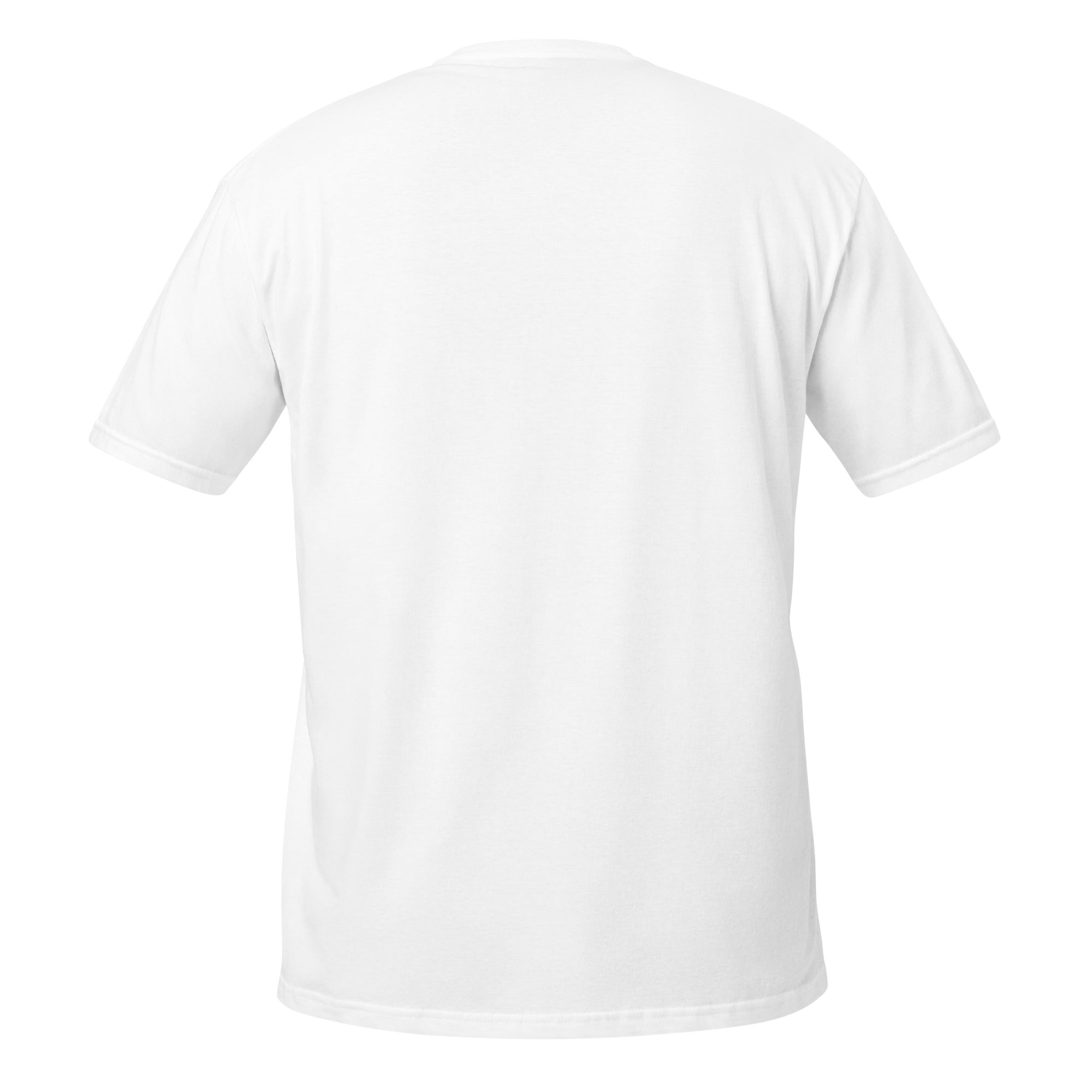 Back view of Bulgarian kuker T-shirt, stylized with kuker bells.