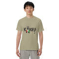 Bulgarian kuker T-shirt, stylized with kuker bells. 