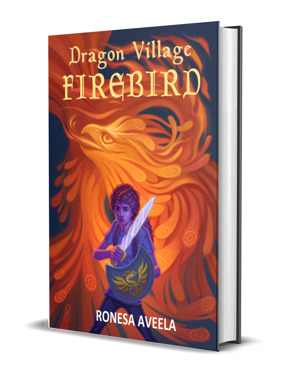 Hardcover of Dragon Village Firebird, Book 2 in the Dragon Village middle-grade fantasy series by Ronesa Aveela, inspired by Slavic folklore and myth