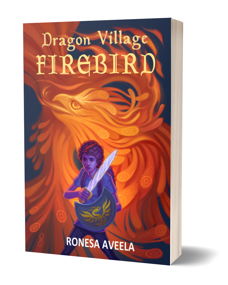 Paperback of Dragon Village Firebird, Book 2 in the Dragon Village middle-grade fantasy series by Ronesa Aveela, inspired by Slavic folklore and myth