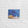 Canvas of Zmey folklore digital painting by Nelinda. Illustration of a dragon watching over his enchanted maiden bride.