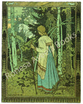 Slavic folklore digital illustration of Vasilisa and the White Horseman by Ivan Bilibin, 1900