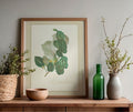 Framed art print of an illustration of a linden branch