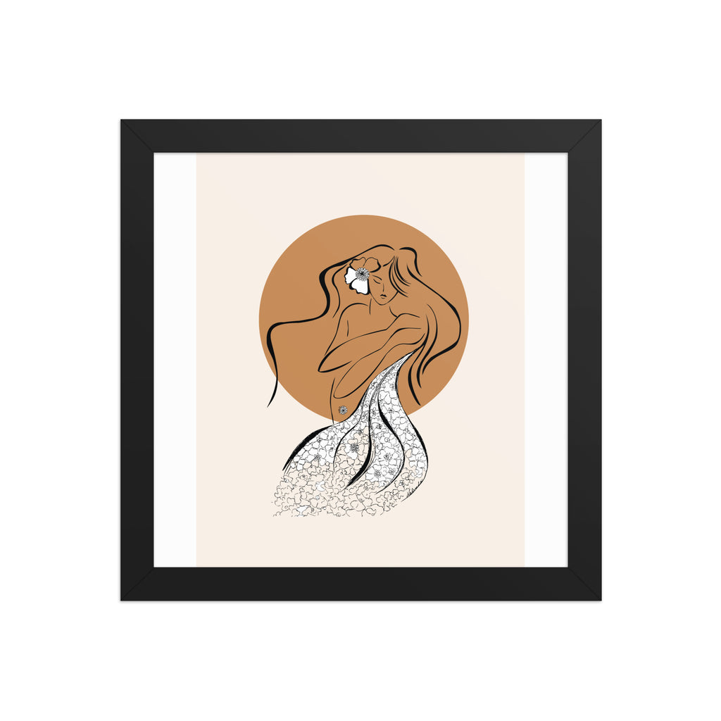 ProducFramed poster of a Samodiva, a divine folklore spirit digital art print by Nelinda. Illustration portraying the Samodiva as a divine forest spirit.t mockup