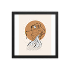 Framed poster of a Samodiva, a divine folklore spirit digital art print by Nelinda. Illustration portraying the Samodiva as a divine forest spirit.