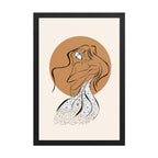 Framed poster of a Samodiva, a divine folklore spirit digital art print by Nelinda. Illustration portraying the Samodiva as a divine forest spirit.
