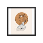 Framed poster of a Samodiva, a divine folklore spirit digital art print by Nelinda. Illustration portraying the Samodiva as a divine forest spirit.