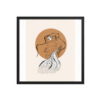 Framed poster of a Samodiva, a divine folklore spirit digital art print by Nelinda. Illustration portraying the Samodiva as a divine forest spirit.