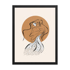 Framed poster of a Samodiva, a divine folklore spirit digital art print by Nelinda. Illustration portraying the Samodiva as a divine forest spirit.