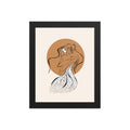 Framed poster of a Samodiva, a divine folklore spirit digital art print by Nelinda. Illustration portraying the Samodiva as a divine forest spirit.