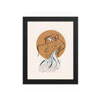 Framed poster of a Samodiva, a divine folklore spirit digital art print by Nelinda. Illustration portraying the Samodiva as a divine forest spirit.