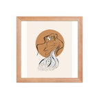 Framed poster of a Samodiva, a divine folklore spirit digital art print by Nelinda. Illustration portraying the Samodiva as a divine forest spirit.