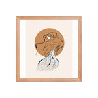 Framed poster of a Samodiva, a divine folklore spirit digital art print by Nelinda. Illustration portraying the Samodiva as a divine forest spirit.