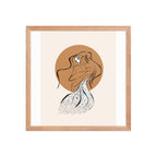 Framed poster of a Samodiva, a divine folklore spirit digital art print by Nelinda. Illustration portraying the Samodiva as a divine forest spirit.