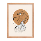 Framed poster of a Samodiva, a divine folklore spirit digital art print by Nelinda. Illustration portraying the Samodiva as a divine forest spirit.