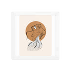 Framed poster of a Samodiva, a divine folklore spirit digital art print by Nelinda. Illustration portraying the Samodiva as a divine forest spirit.