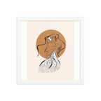 Framed poster of a Samodiva, a divine folklore spirit digital art print by Nelinda. Illustration portraying the Samodiva as a divine forest spirit.