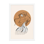Framed poster of a Samodiva, a divine folklore spirit digital art print by Nelinda. Illustration portraying the Samodiva as a divine forest spirit.