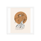 Framed poster of a Samodiva, a divine folklore spirit digital art print by Nelinda. Illustration portraying the Samodiva as a divine forest spirit.