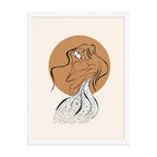Framed poster of a Samodiva, a divine folklore spirit digital art print by Nelinda. Illustration portraying the Samodiva as a divine forest spirit.