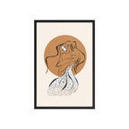 Framed poster of a Samodiva, a divine folklore spirit digital art print by Nelinda. Illustration portraying the Samodiva as a divine forest spirit.