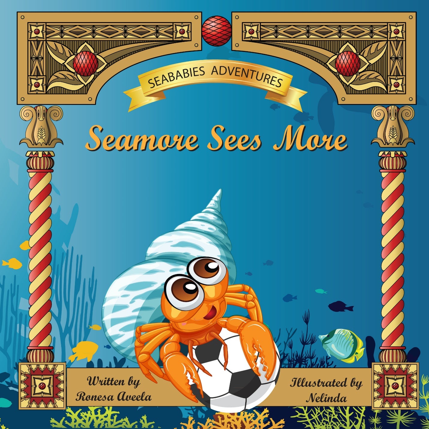 Cover of Seemore Sees More by Ronesa Aveela, children's picture book in the Seababies Adventures series